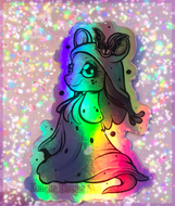 âGhostâ the Muse⊠Diecut Holographic Sticker